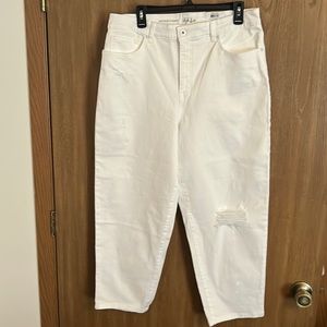 Women’s Style & Company Vintage Classic Mid Rise White Curvy Style Jeans